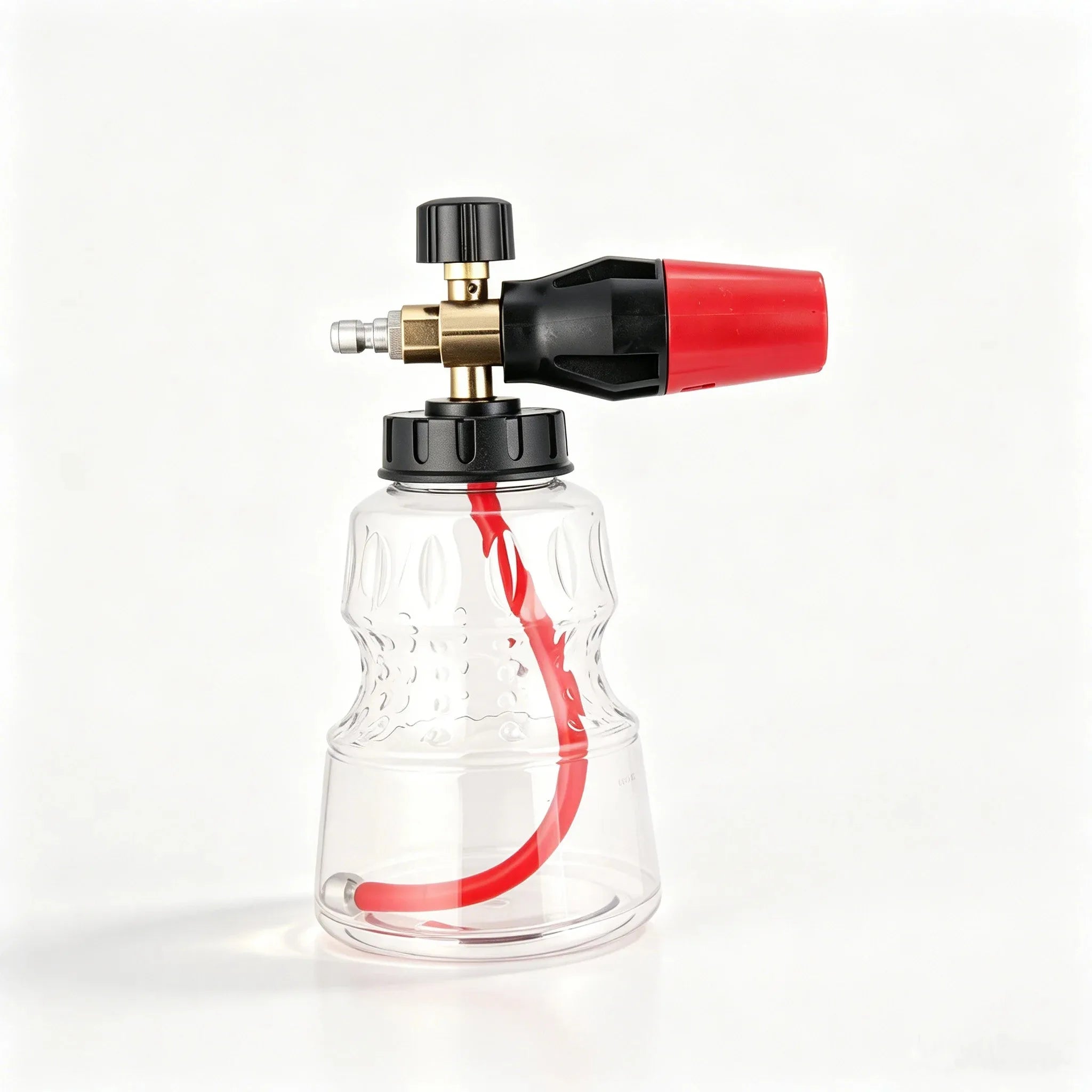 Snow Foam Cannon 32OZ Transparent Bottle Car Wash Foam Lance 1/4' Quick Connect Prayer Angle Adjustable